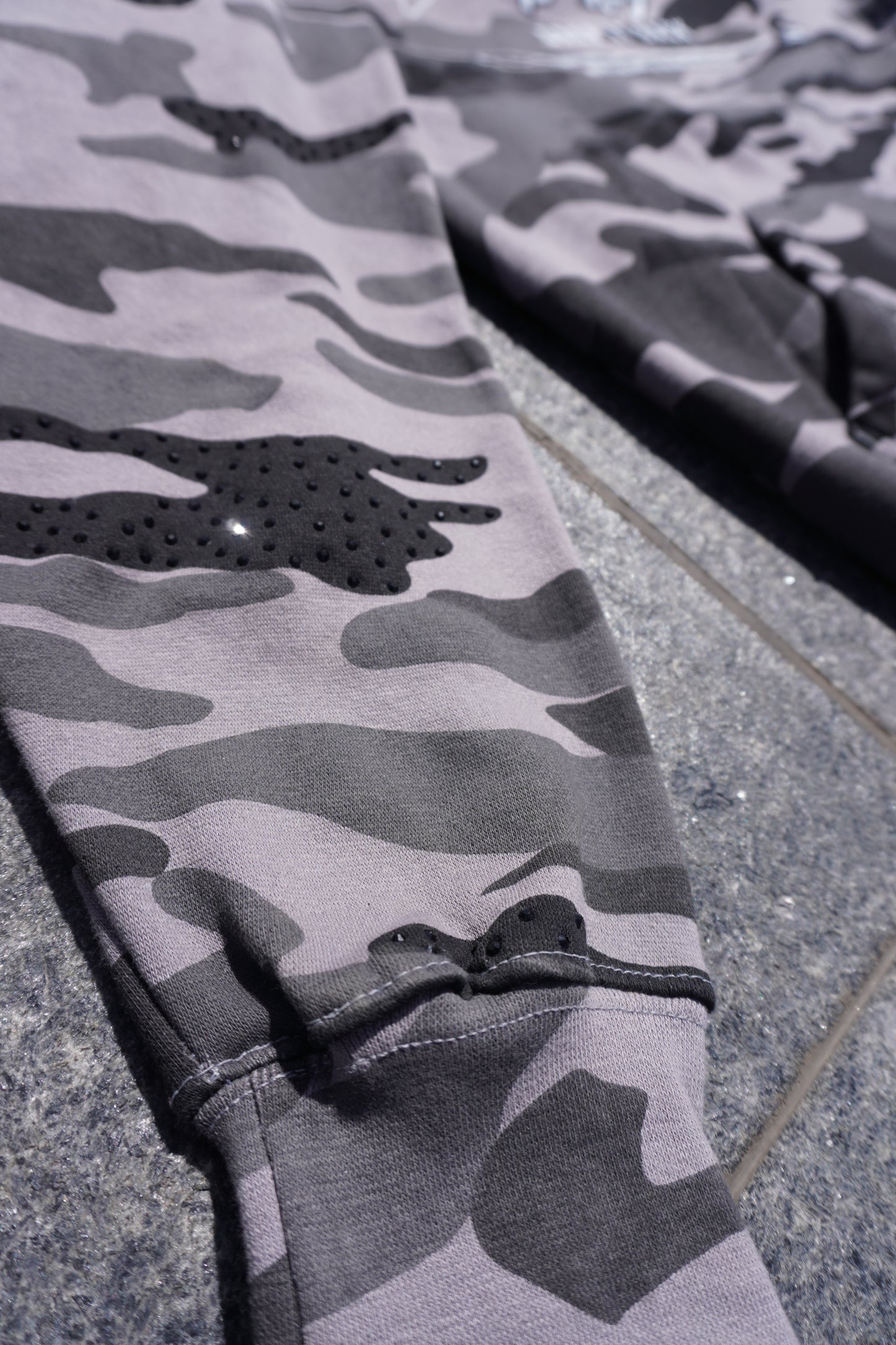 Control is key rhinestone Camo hoodie