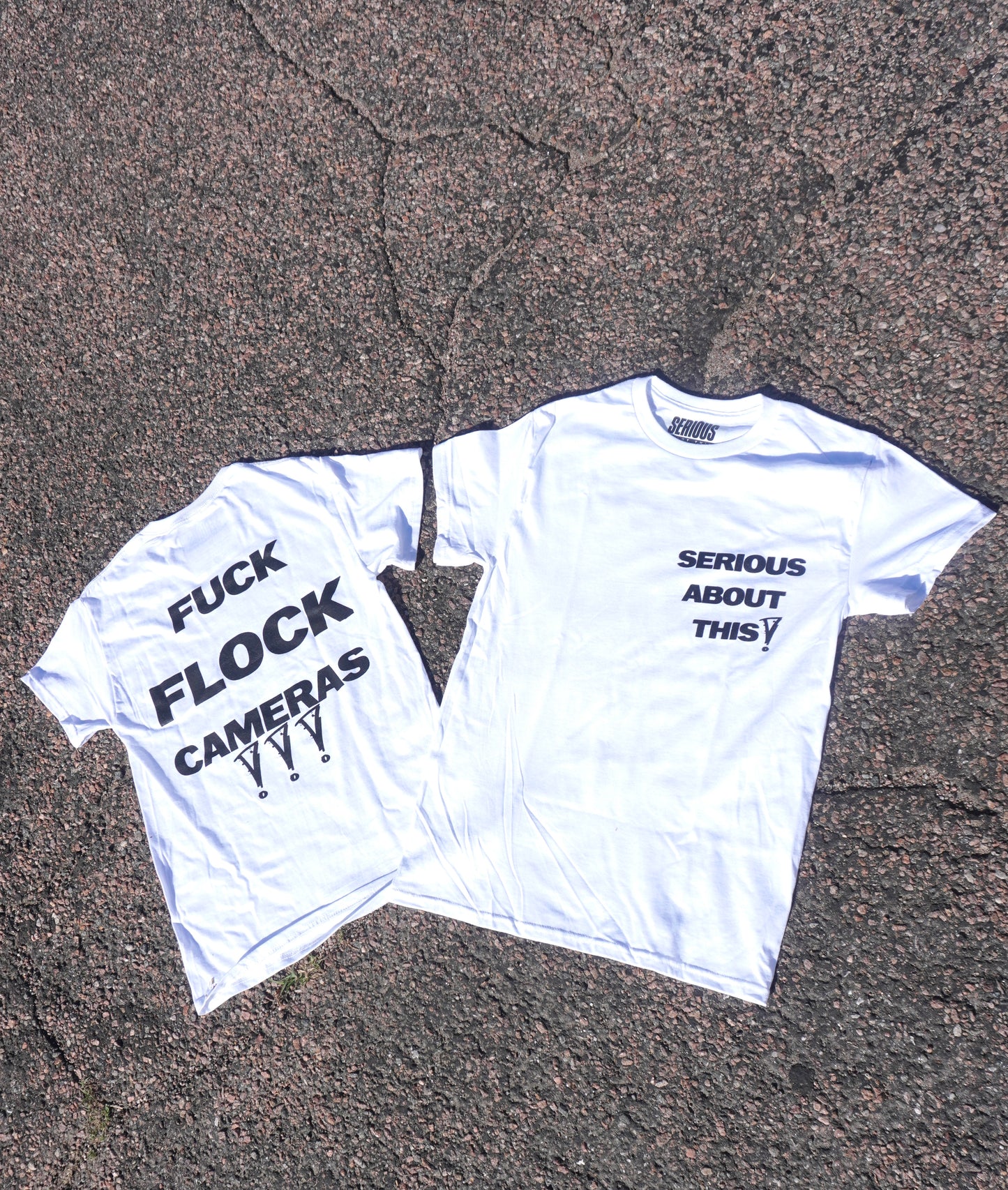 “CAMERAS” - white t shirt