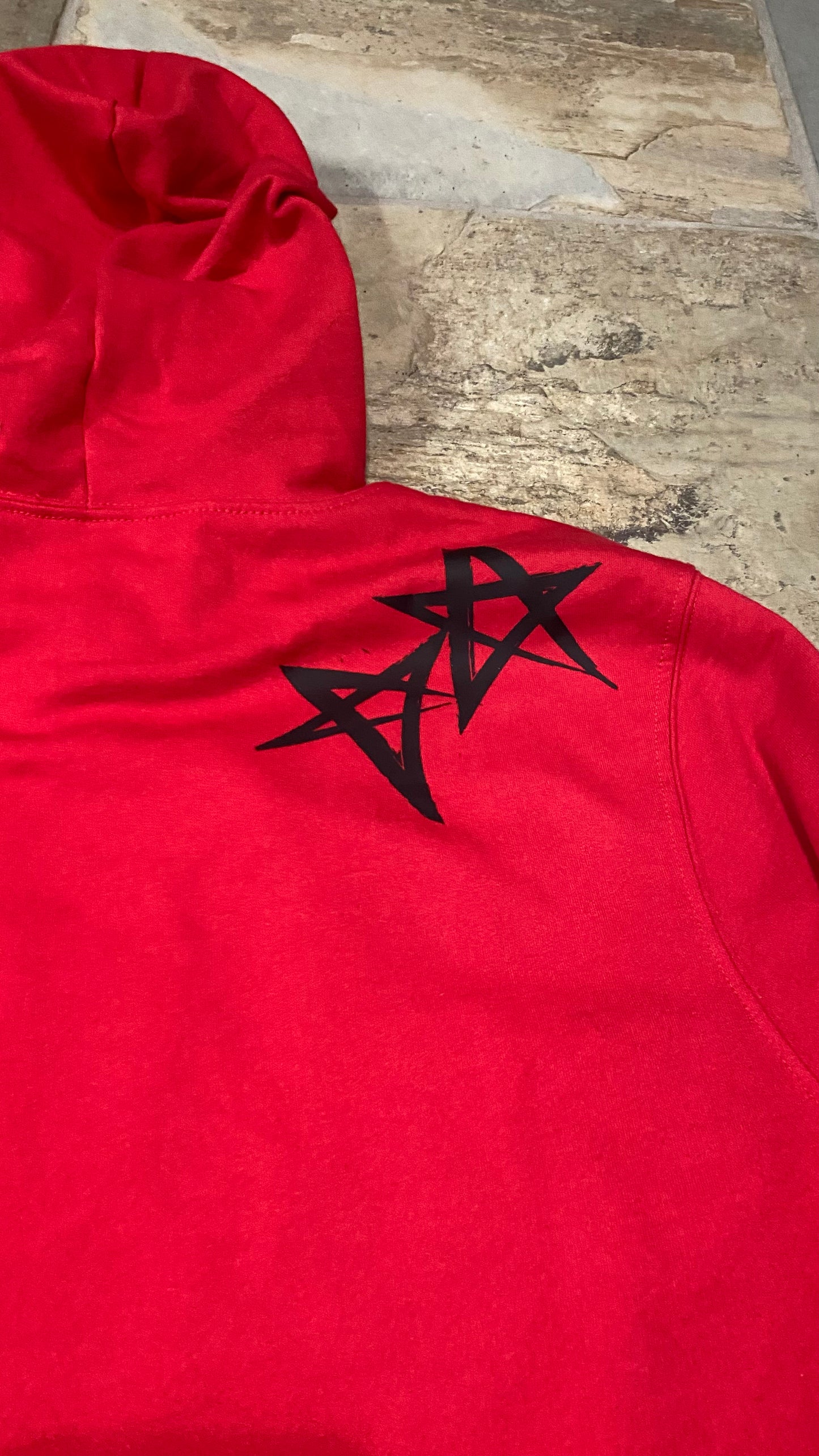 SERIOUS lightweight hoodie (red,white,black)