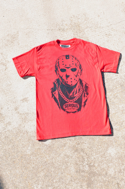 SERIOUS JASON - red t shirt
