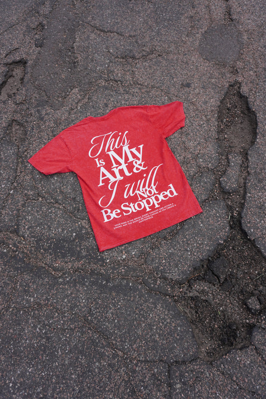 Acid washed ART t shirt