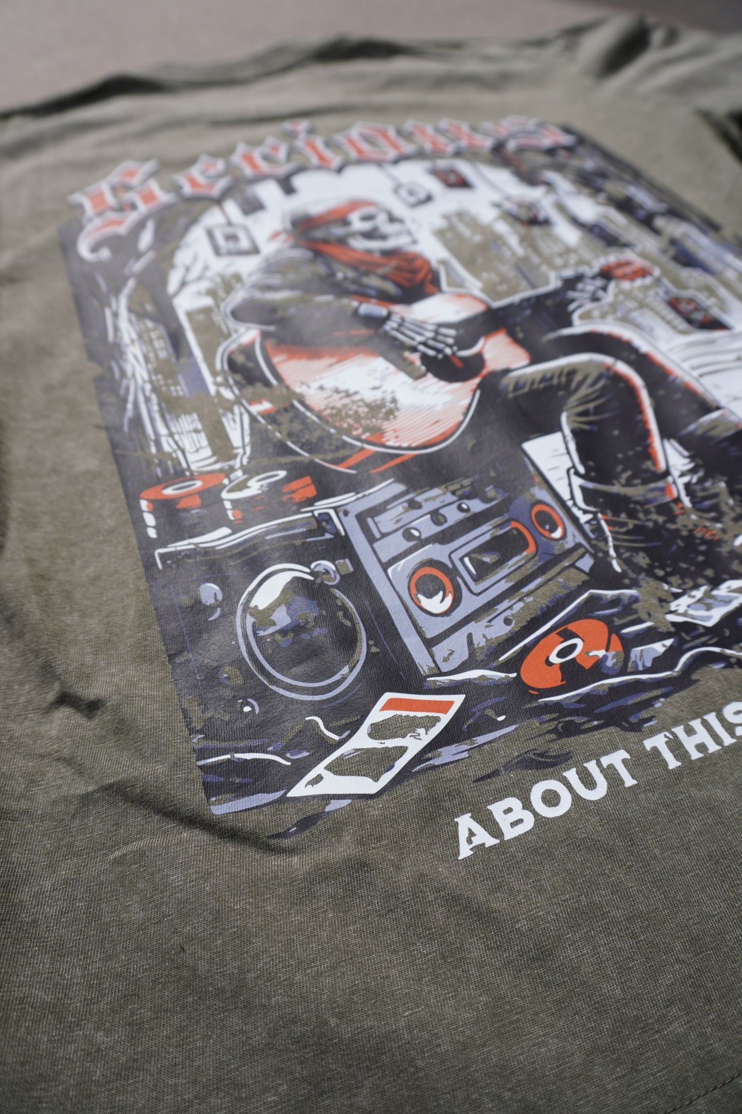 By Any Means - army green t shirt
