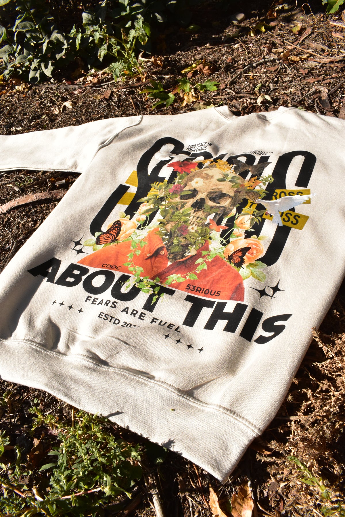 Fear is Fuel - Tan Crewneck sweatshirt