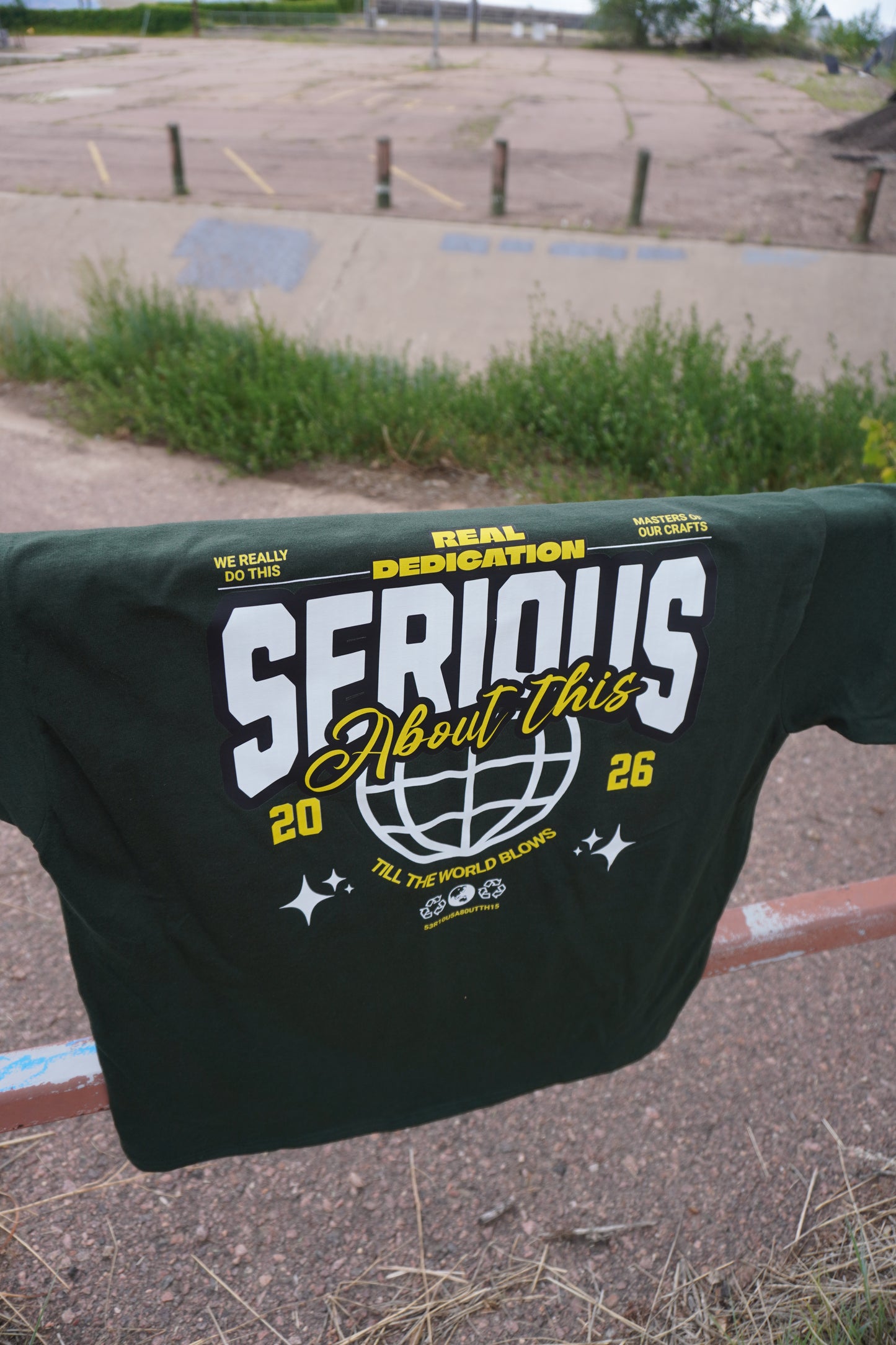 “Real Dedication” Green and Yellow t shirt